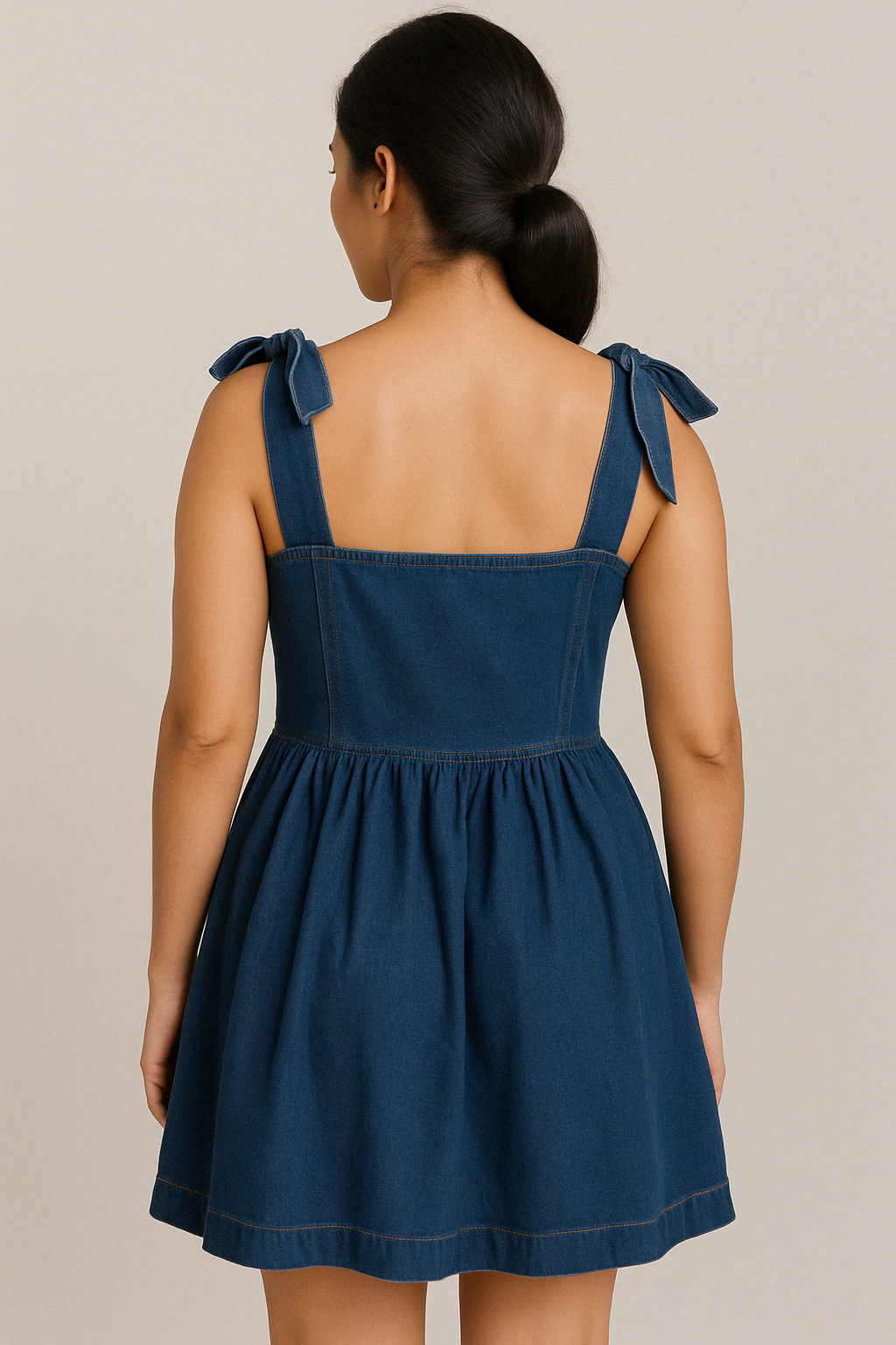 Denim pleat dress
