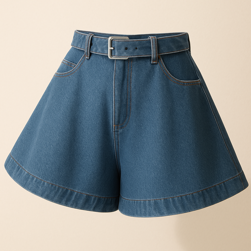 Denim Flare Short